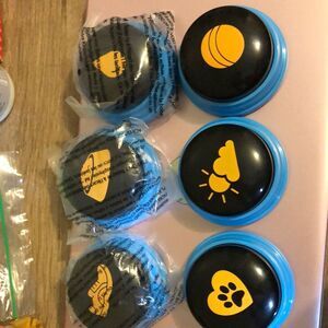 Set of six simple command buttons for your pet